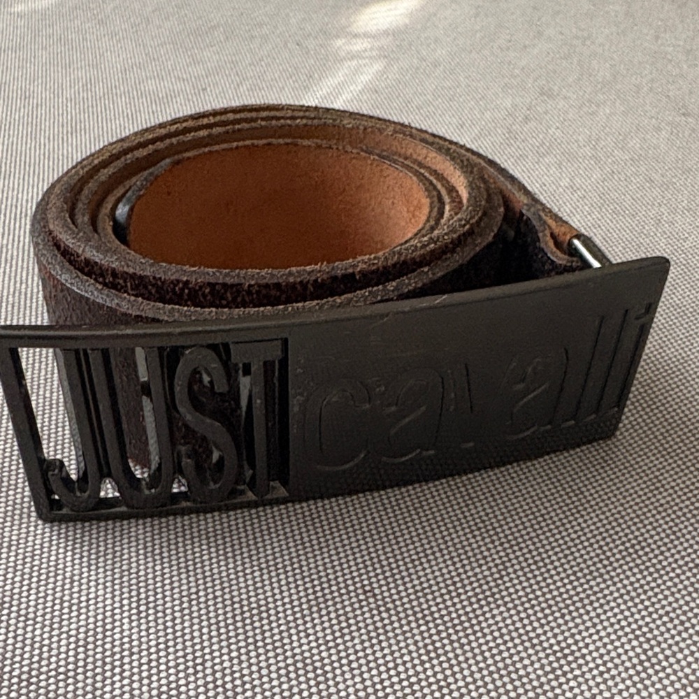 Just Cavalli Men's Brown Leather Belt
